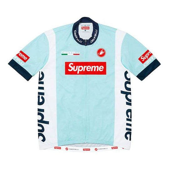 Supreme SS19 x Castelli Cycling Jersey Crossover Bike Short Sleeve Unisex Blue SUP-SS19-10394