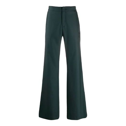 Men's Off-White Rear Suit Long Pants/Trousers Loose Fit Dark Green OMCA099E19E130020800