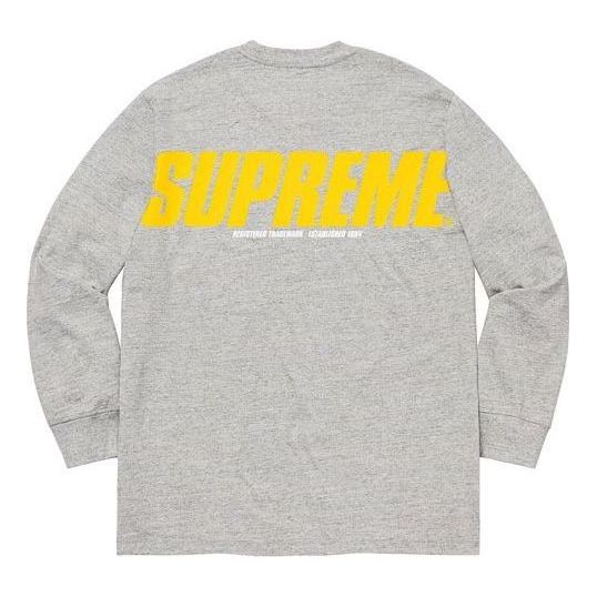 Supreme FW19 Week 1 Trademark L Sweater 'Grey' SUP-FW19-084