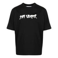 Men's Off-White SS22 Logo Alphabet Printing Short Sleeve Black T-Shirt OMAA119S22JER0061020