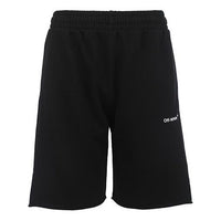 Men's Off-White SS22 Side Logo Arrow Printing Shorts Loose Fit Black OMCI012C99FLE0021001