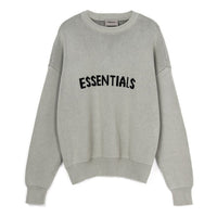 Fear of God Essentials FW21 Knit Pullover Sweater Green Concrete FOG-FW21-108