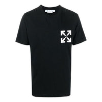 Men's Off-White SS22 Solid Color Arrow Logo Round Neck Short Sleeve Version White T-Shirt OMAA027C99JER01210011001