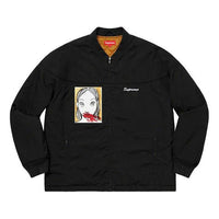 Supreme FW19 Week 3 Mug Shot Crew Jacket Back Printing Unisex Black SUP-FW19-386