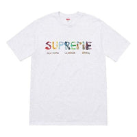 Supreme SS18 Rocks Alphabet Logo Short Sleeve Unisex Gray SUP-SS18-049