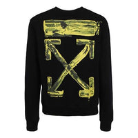 Off-White Graffiti Arrow Long-Sleeve Fleece Men Black OMBA025F19E300101060