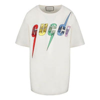 (WMNS) Gucci Sequins Lightning Short Sleeve For White 539081-XJA2H-7136