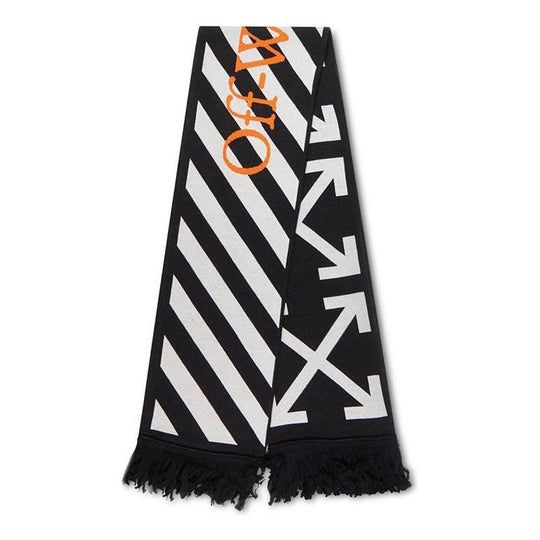 Off-White Cotton Icon Classic Scarf Black/White OMMA001E20KNI0011001