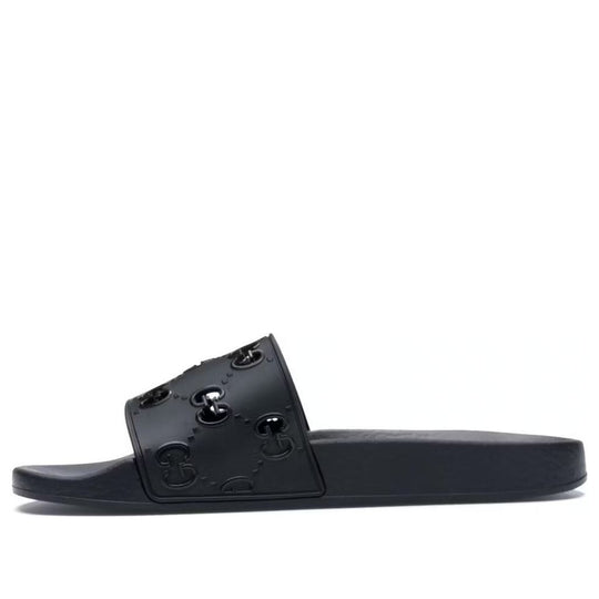Gucci Rubber GG Slide 'Black' 575957-JDR00-1000