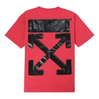 Off-White x Champion MENS Virgil Abloh Champion Tee Red OMAA029S188740502010