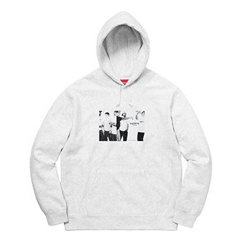 Supreme SS19 Classic Ad Hooded Sweatshirt Unisex light grey SUP SS19 8 SneakerSouqq