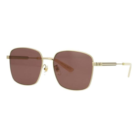 (WMNS) Gucci square frame Metallic Sunglasses Brown GG0852SK-004