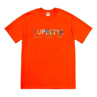 Supreme SS18 Rocks Tee Orange Alphabet Logo Short Sleeve Unisex SUP-SS18-481