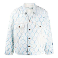 Off-White Fence Classic Denim Jacket Loose Fit Light Blue OMYE051S203860307131