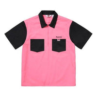 Supreme Ben Davis Half Zip Work Shirt 'Pink Black' SUP-FW19-400