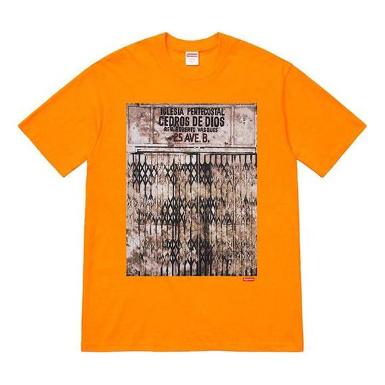 Supreme FW19 Week 12 x Martin Wong Iglesia Pentecostal Bright Orange Tee SUP-FW19-1060