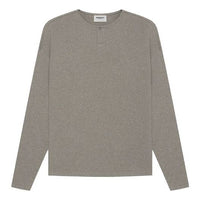 Fear of God Essentials SS21 Thermal Henley Long Sleeve Grey Flannel FOG-SS21-652