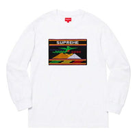 Supreme SS19 Needlepoint Patch LS Top White SUP-SS19-330