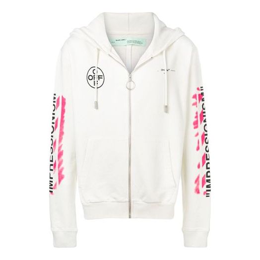 Off-White c/o virgil abloh men's white stencil diagonals zipped OMBE001R190030150228