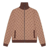 Gucci Jacquard Knit Pilot Jacket Coat Male Brown 572636-XKAKV-2094