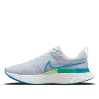 Nike React Infinity Run Flyknit 2 'Pure Platinum Emerald Laser Blue' CT2357-007