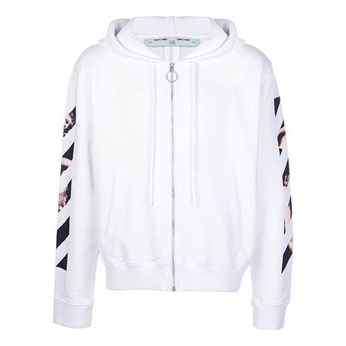 Off-White SS20 Caravaggio Arrow Slim Zipped For Men White OMBE001S20E300040188