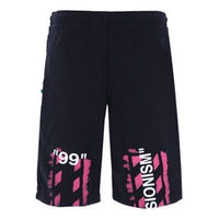 Off-White C/O Virgil Abloh Men'S Black Diag Stencil Sweatshorts OMCI006R190030151028