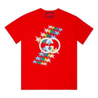 Gucci SS21 520 Rainbow Stars Logo tee 'Red' 548334-XJDNI-6229