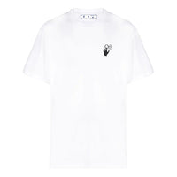 Off-White FW21 Logo Arrow Round Neck Short Sleeve Loose Fit White OMAA038F21JER0020184