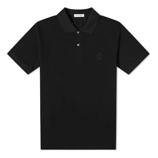 Alexander McQueen Men's FW21 Skull Polo Shirt Black 622106-QRX33-1000