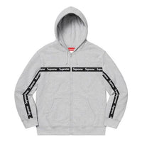 Supreme FW19 Week 9 Text Stripe Zip Up Hooded Sweatshirt SUP-FW19-848