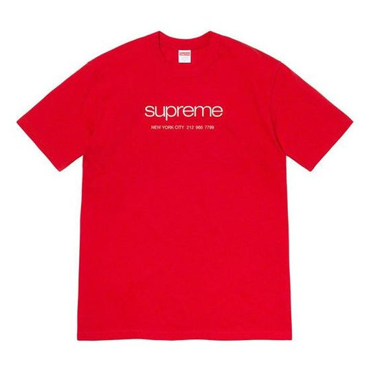 Supreme SS20 Week 1 Shop Tee Classic Logo Short Sleeve Unisex Red SUP-SS20-001