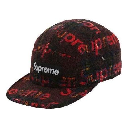 Supreme FW18 Harris Tweed Camp Cap 'Red' SUP-FW18-1216