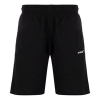 Men's Off-White SS22 Solid Color Logo Printing Straight Shorts Version Black OMCI006C99FLE00510011001