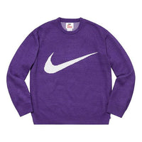 Supreme SS19 x Nike Swoosh Sweater Crossover Printing Unisex Purple SUP-SS19-10136