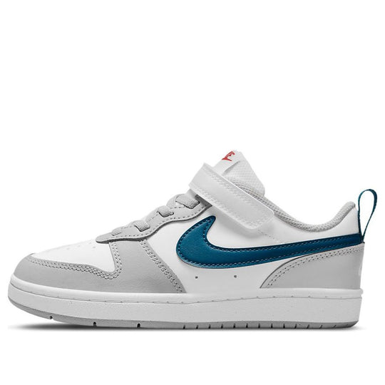 (PS) Nike Court Borough Low 2 Low-Top Sneakers White/Grey/Blue BQ5451-117