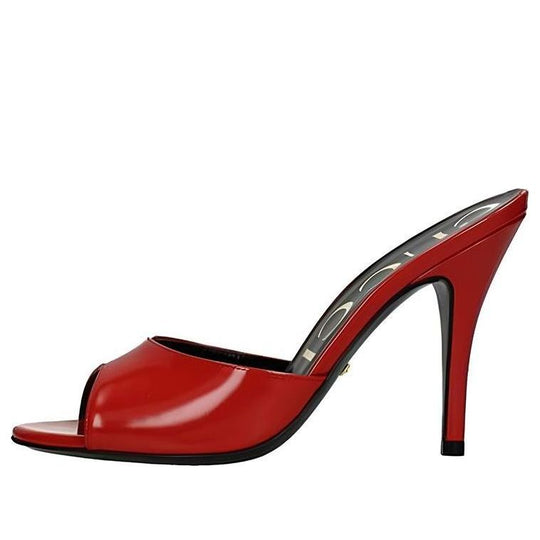 (WMNS) Gucci Slip On Stiletto Heeled Slides 'Red' 593389-CLG00-6634