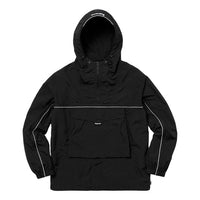 Supreme SS18 Split Anorak Black Colorblock hooded Interchange Jacket Unisex SUP-SS18-545