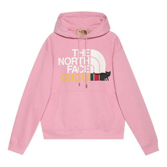 (WMNS) Gucci x The North Face Hooded Sweatshirt 'Pink' 626989-XJDRJ-5904