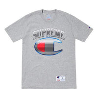 Supreme SS19 x Champion Chrome S/S Top Crossover Short Sleeve Unisex Gray SUP-SS19-10251