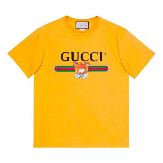 Kai x Gucci Crossover SS21 Loose Round Neck Short Sleeve Yellow 548334-XJDJH-7219