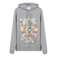 Men's Burberry SS21 Pullover hooded Printing light grey 80375421