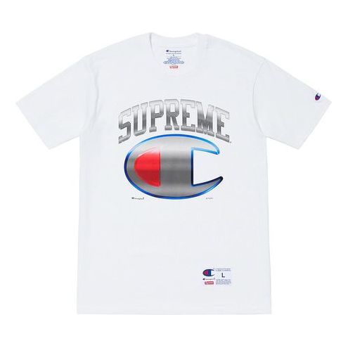 Supreme SS19 x Champion Chrome SS Top Tee SUP-SS19-10255