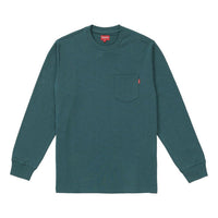 Supreme FW18 L/S Pocket Tee Dark Teal Long Sleeves Unisex T-Shirt SUP-FW18-822