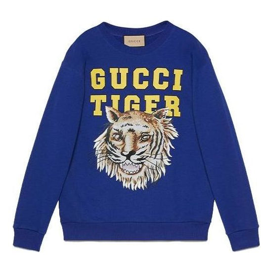 Gucci Tiger Cotton Sweatshirt 'Blue' 623245-XJD3T-4622