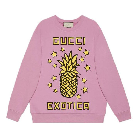 (WMNS) Gucci Pineapple Printed Long Sleeve Sweater For Pink 617964-XJCRS-5334