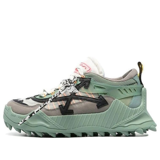 Off-White Odsy-1000 Wear-Resistant Running Shoes Black/Green OMIA139R21FAB0015110