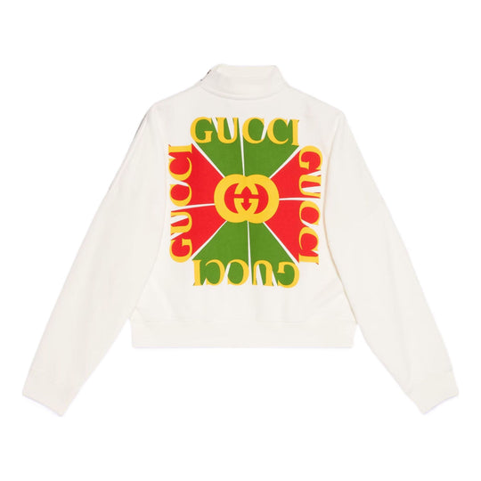 (WMNS) Gucci Vintage logo cotton sweatshirt 'Off White' 717406-XJE5N-9095