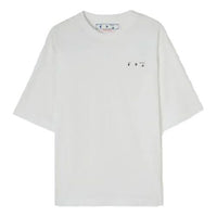 Off-White SS22 Back Logo Pattern Short Sleeve Loose Fit White OMAA038C99JER0030110