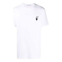 Men's Off-White FW21 Caravaggio Printing Short Sleeve White T-Shirt OMAA027F21JER0110184